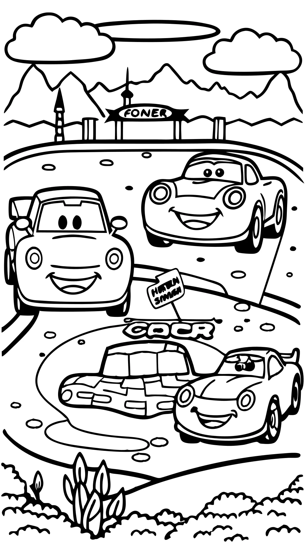 disney cars printable coloring pages